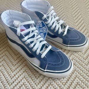 Vans SK8 Slate Gray and White High-Top Sneakers